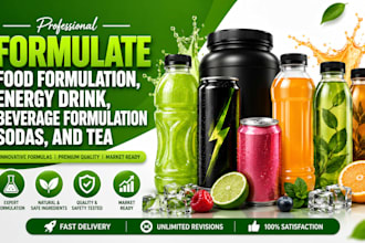 formulate food formulation, energy drink, beverage formulation sodas, and tea