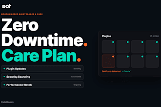 provide monthly woocommerce maintenance and support