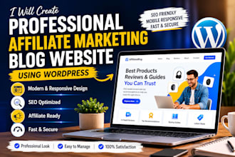 create a professional affiliate marketing blog website using wordpress