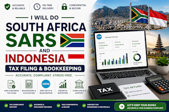 do south africa sars and indonesia tax filing and bookkeeping