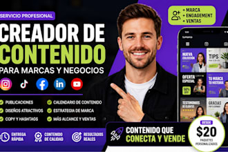 be your creador de contenido para tiktok instagram y redes sociales