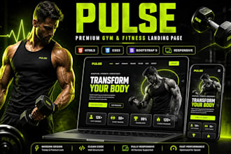 create reponsive html css landing page