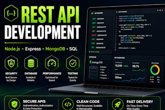 develop rest API using node js express mongodb and sql