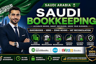 do saudi bookkeeping, quickbooks, xero, zoho books and vat reconciliation