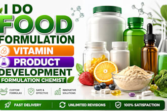 do food formulation, vitamin and product development formulation chemist