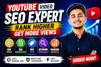 do channel research and video SEO for youtube channel ranking