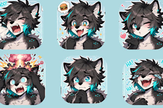 create custom furry telegram stickers  discord emojis  and fursona sticker packs