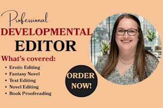 developmental edit fiction, and proofread fantasy manuscript