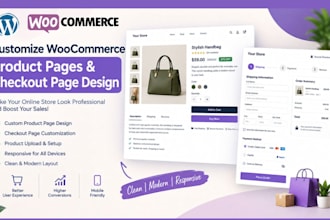 customize woocommerce product pages and checkout page design