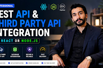 integrate rest API and third party API in react node js