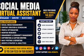 be your social media marketing manager VA content creator facebook ads manager