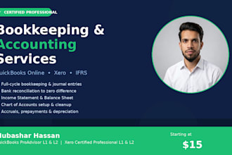 quickbooks and xero certified bookkeeper  financial reporting  excel expert