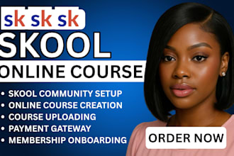 setup skool online course skool community setup skool credit repair skool setup