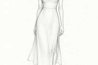 draw your custom lace evening gown