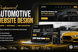 design car rental, car dealership wordpress website, mechanic garage website