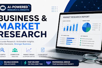 create ai powered market research report and competitor analysis for startups