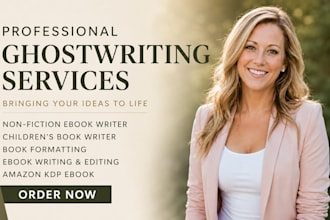 be your ebook ghostwriter ghost book writer and fiction romance book editor