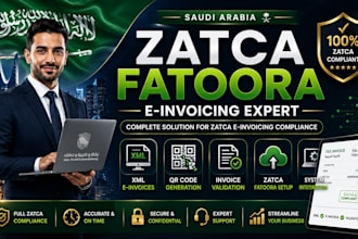 set up zatca fatoora, XML e invoices, qr codes and invoice validation