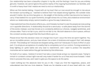 write a compassionate and respectful break up letter