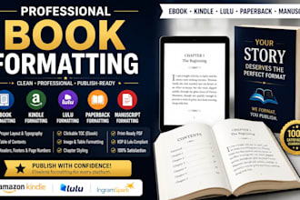 book formatting ebook formatting kindle lulu formatting paperback manuscript
