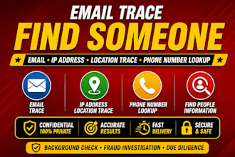 do email trace find someone email IP address location trace phone number lookup