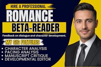 beta read romance novel, fantasy romance and provide manuscript feedback