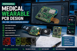 design medical wearable pcb for ecg, emg and health monitoring devices
