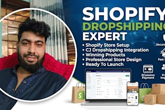 create a professional shopify dropshipping store and connect cj dropshipping