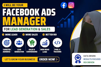 be your facebook ads manager for lead generation and sales