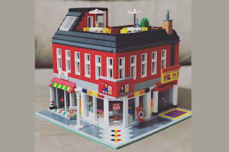 design custom lego moc model, with the xml part list