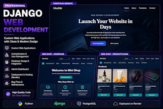 develop a professional django web application