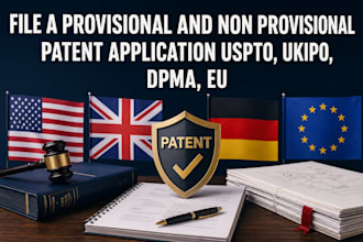 file a provisional and non provisional patent application uspto, ukipo, dpma, eu