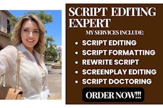 edit format rewrite humanize ai generate movie script, screenplay, film script