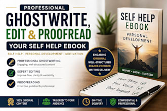 professionally ghostwrite, edit, proofread personal development self help ebook