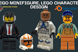 do 3d lego minifigure lego design lego toy lego model lego character or 3d print
