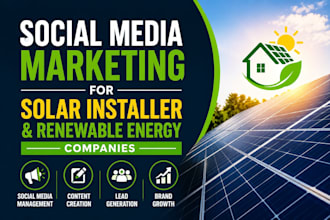 be your social media manager for solar installer and renewable energy company