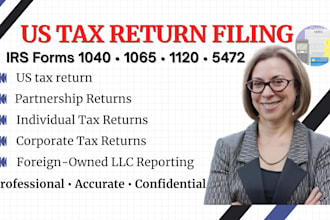 prepare irs forms 1040, 1065, 1120, and 5472 US tax returns