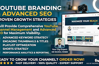 create,set up, and optimize a professional youtube channel