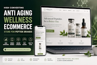 build a high converting anti aging wellness ecommerce store for peptides