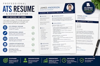 create a professional ats resume and cover letter