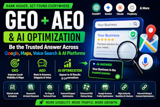 create and increase ai visibility to rank any business with aeo GEO SEO
