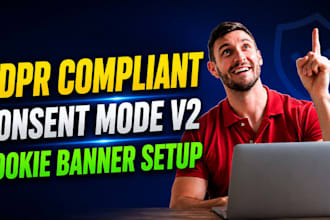 set gdpr cookie banner and google consent mode v2