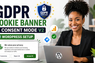 set up gdpr cookie banner and google consent mode v2 for wordpress