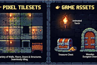 design seamless pixel art tilesets and layered backgrounds for games