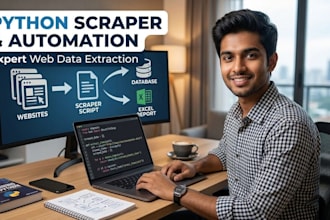 write custom python script for web scraping and automation