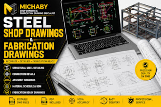 create steel shop drawings and fabrication drawings in autocad