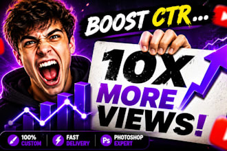 design high CTR business,finance,channel,trading thumbnails