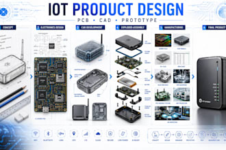 design custom pcb, iot device, cad enclosure and product prototype