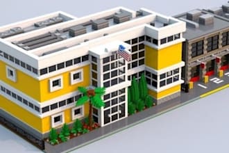 build a custom lego model with instructions and full part list