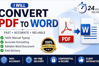 convert PDF to word manually and accurately